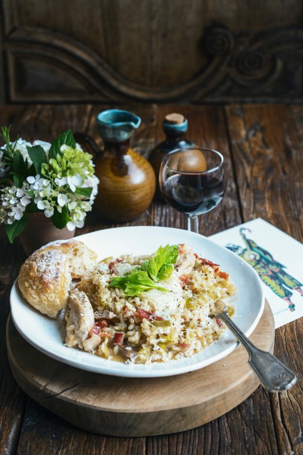 chicken leek, & pancetta risotto Stuck in the kitchen