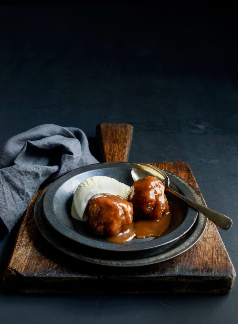 Christmassey walnut caramel dumplings with vanilla bean ice cream Stuck in the kitchen