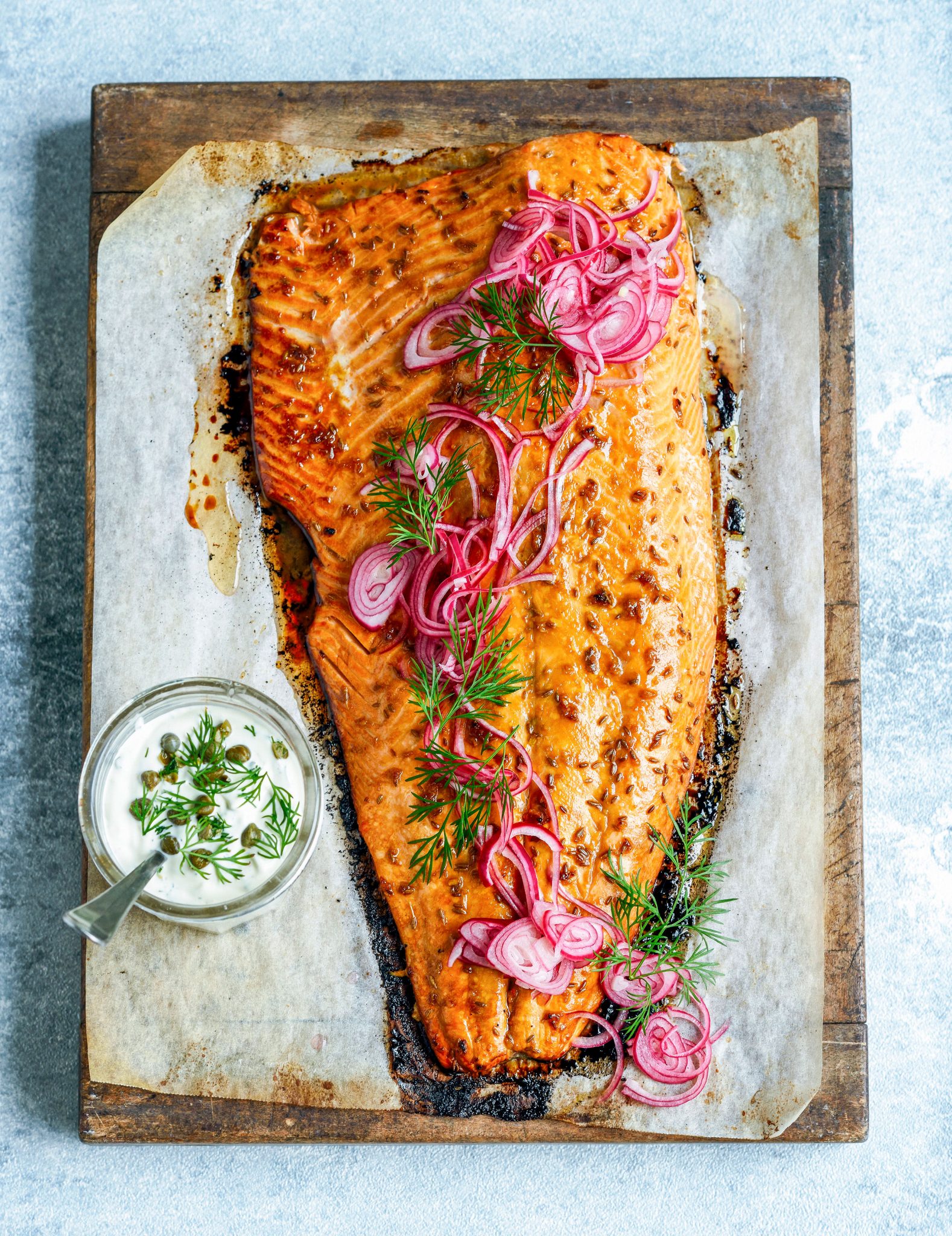 roast side of salmon with pomegranate glaze – Stuck in the kitchen