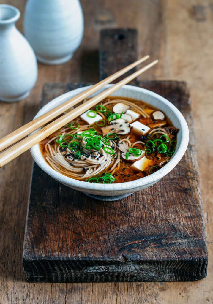 simple miso mushroom soba noodle soup Stuck in the kitchen